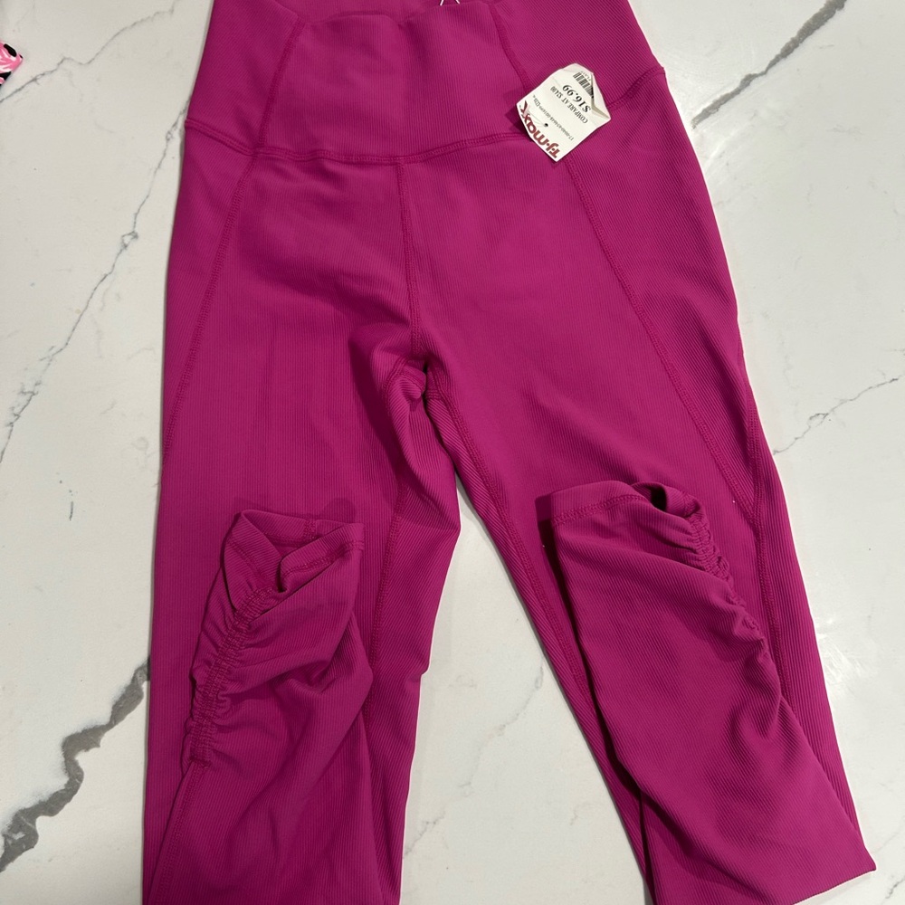 Willow Pink Leggings with Reinforced Knee Panels